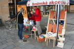 Stánek Akce cihla 2010 na Panské ulici v Brně
